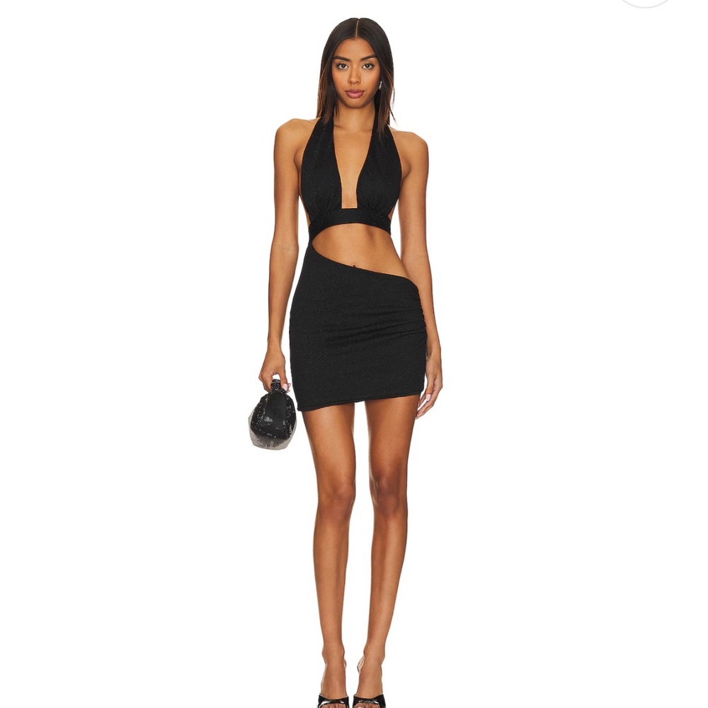 superdown Black Cutout Mini Dress
